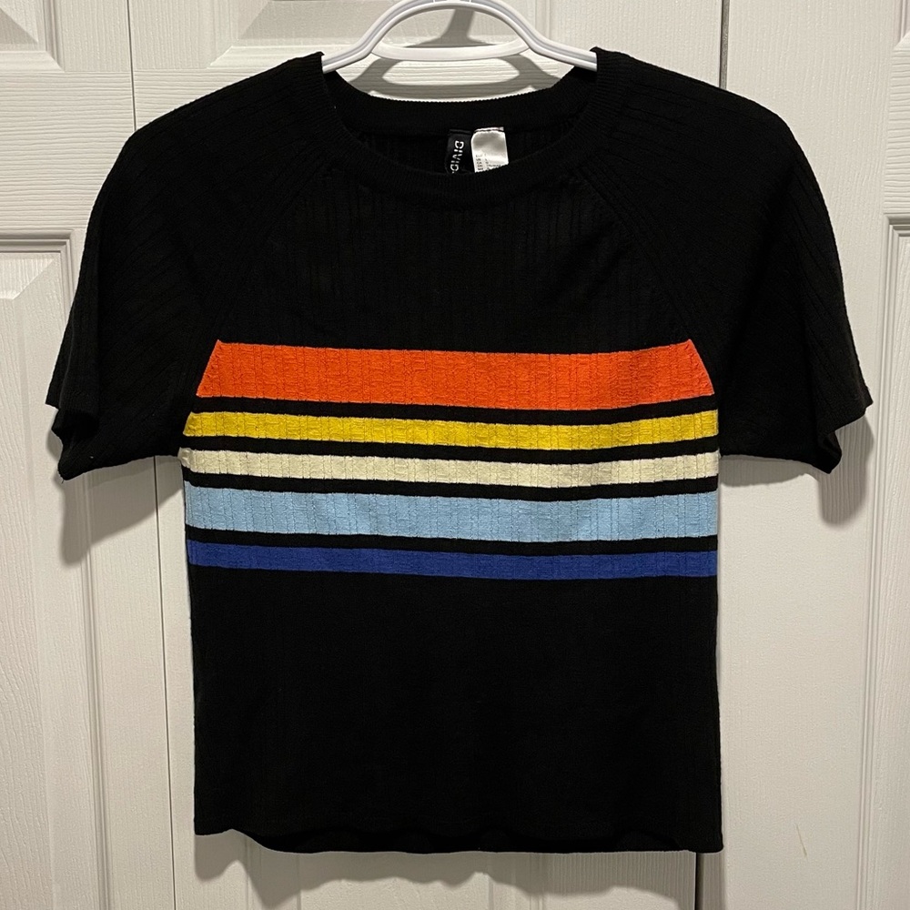 Ribbed Short Sleeve Top